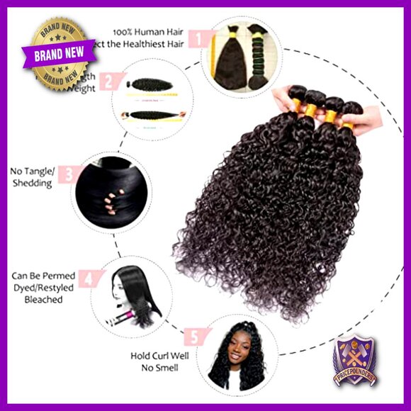 Brazilian Human Hair Extensions 18-24 Inch Water Wave Bundles 10A Grade main image 6